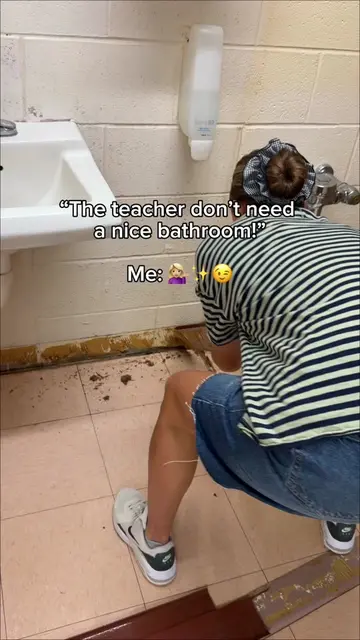 I was using the teachers lounge bathroom after a PTO meeting and said NO MA’AM t