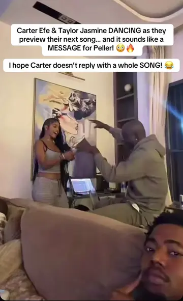 Carter Efe & Taylor Jasmine DANCING as they preview their next song… and it soun