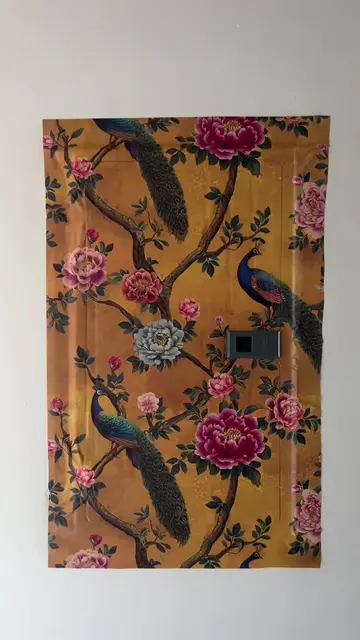 DIY electric panel cover. And by diy I mean contact paper #diyproject #diyhomede