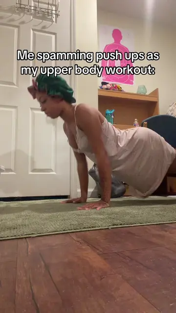 I swear push ups be having me look like I work upper body fr😭 Hate working uppe