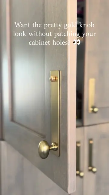 If you have cabinet pulls but wish you had that pretty knob look… SAVE THIS. 👀 