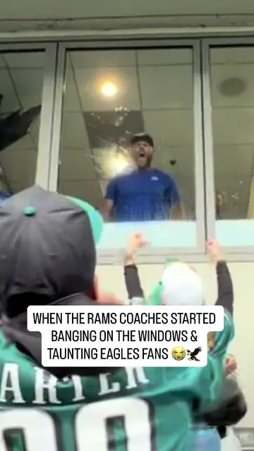 The Rams coaches were banging the windows & taunting Eagles fans… they started i