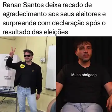 🚨Em sua mensagem, ele agradeceu o apoio recebido durante a campanha, destacou a