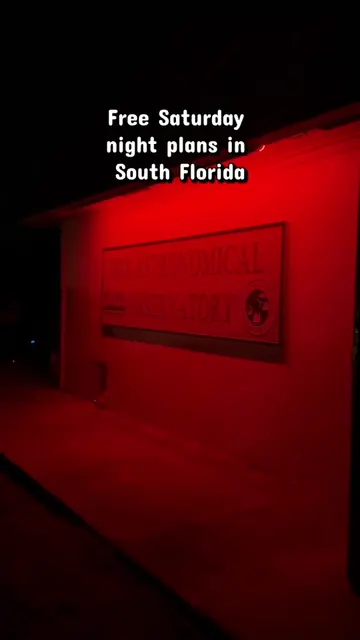 ✨ FREE Saturday night plans in South Florida 🔭🌙 If you have a little science l