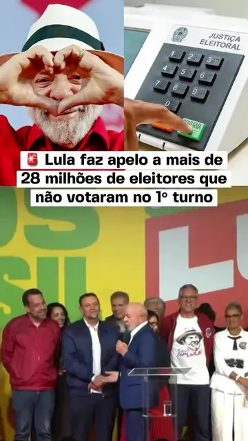 🚨 Após o resultado do primeiro turno, Lula fez um apelo aos mais de 28 milhões 