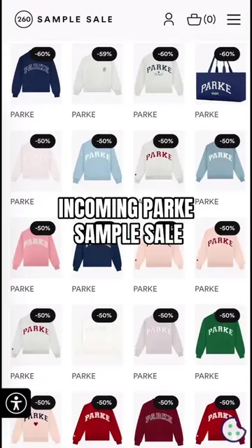 Starts this Wednesday!! I’m so so excited @Parke @chelsea parke @260SampleSale #