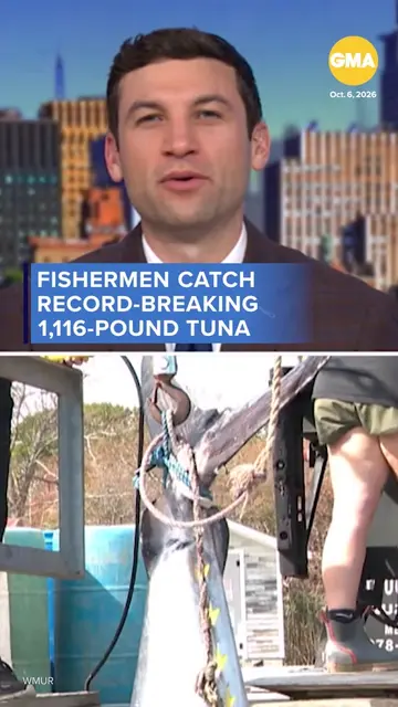 New Hampshire fishermen broke a state record when they caught a massive 1,116-po