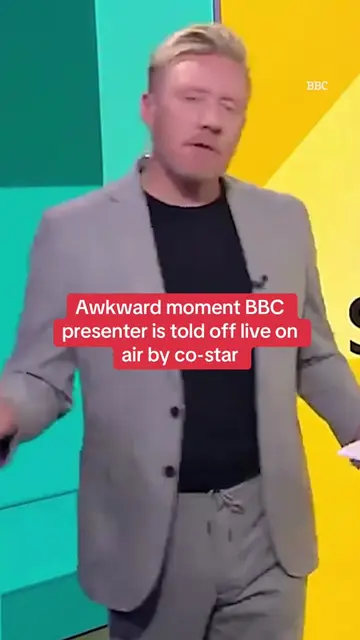 Watch the awkward moment a BBC presenter was told off live on air by their co-st
