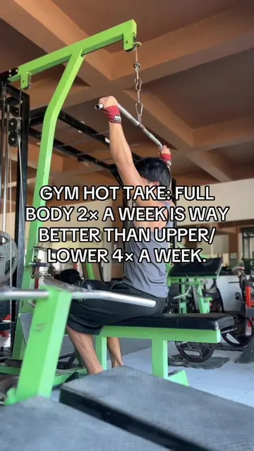 Read the caption. Why? Less carryover fatigue. With full body 2× a week, may res