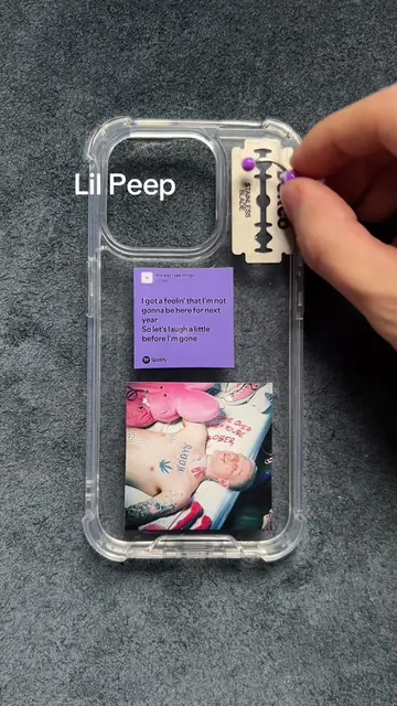 Making a Lil Peep inspired phone case💜#lilpeep #lilpeep4ever #lilpeepedit 