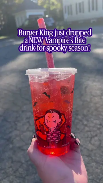 Burger King’s new Vampire’s Bite is HERE! 🧛‍♂️🩸🥤 Strawberry Sprite + Sour Pun