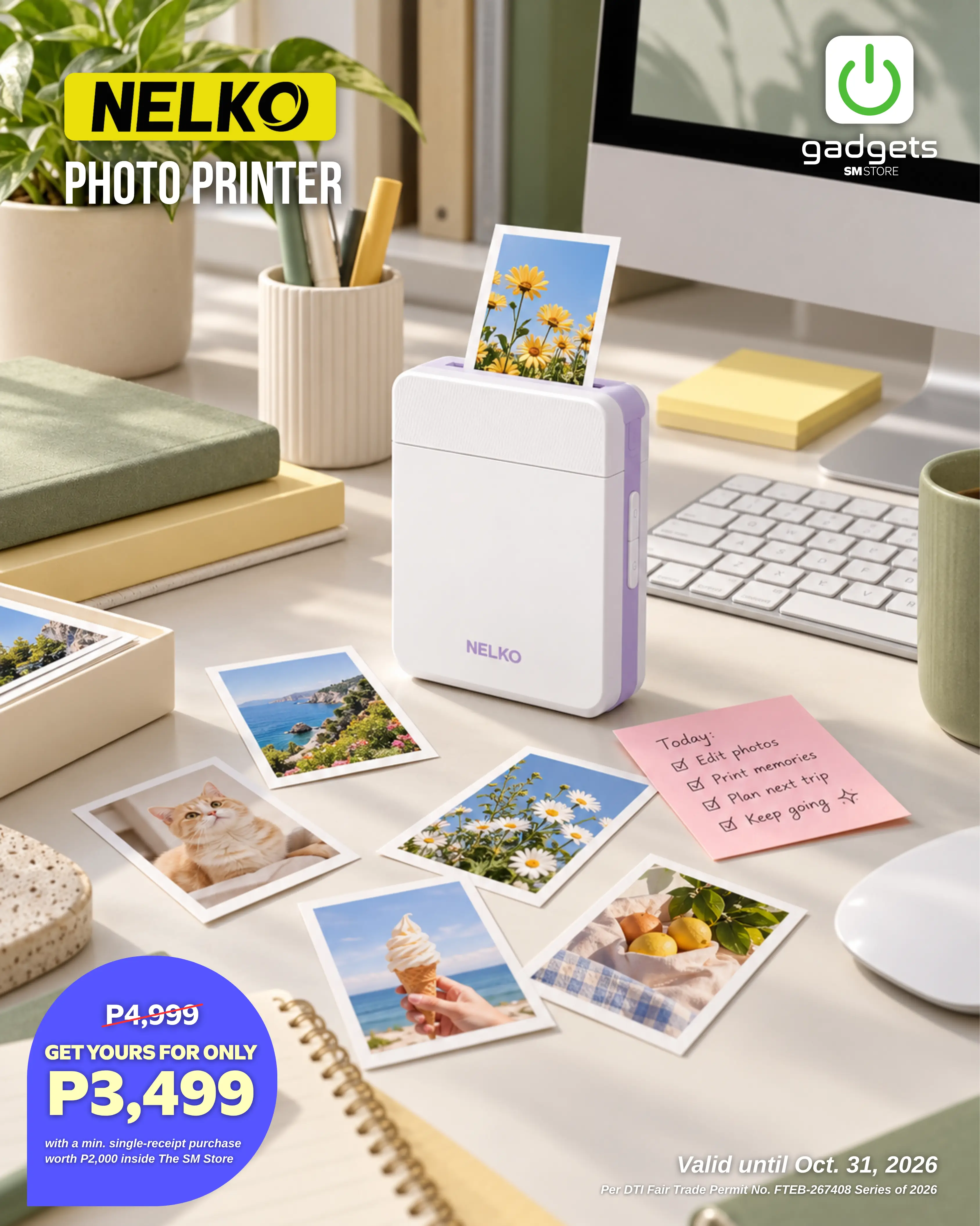 The NELKO Portable Photo Printer makes it easy to turn everyday snaps into print