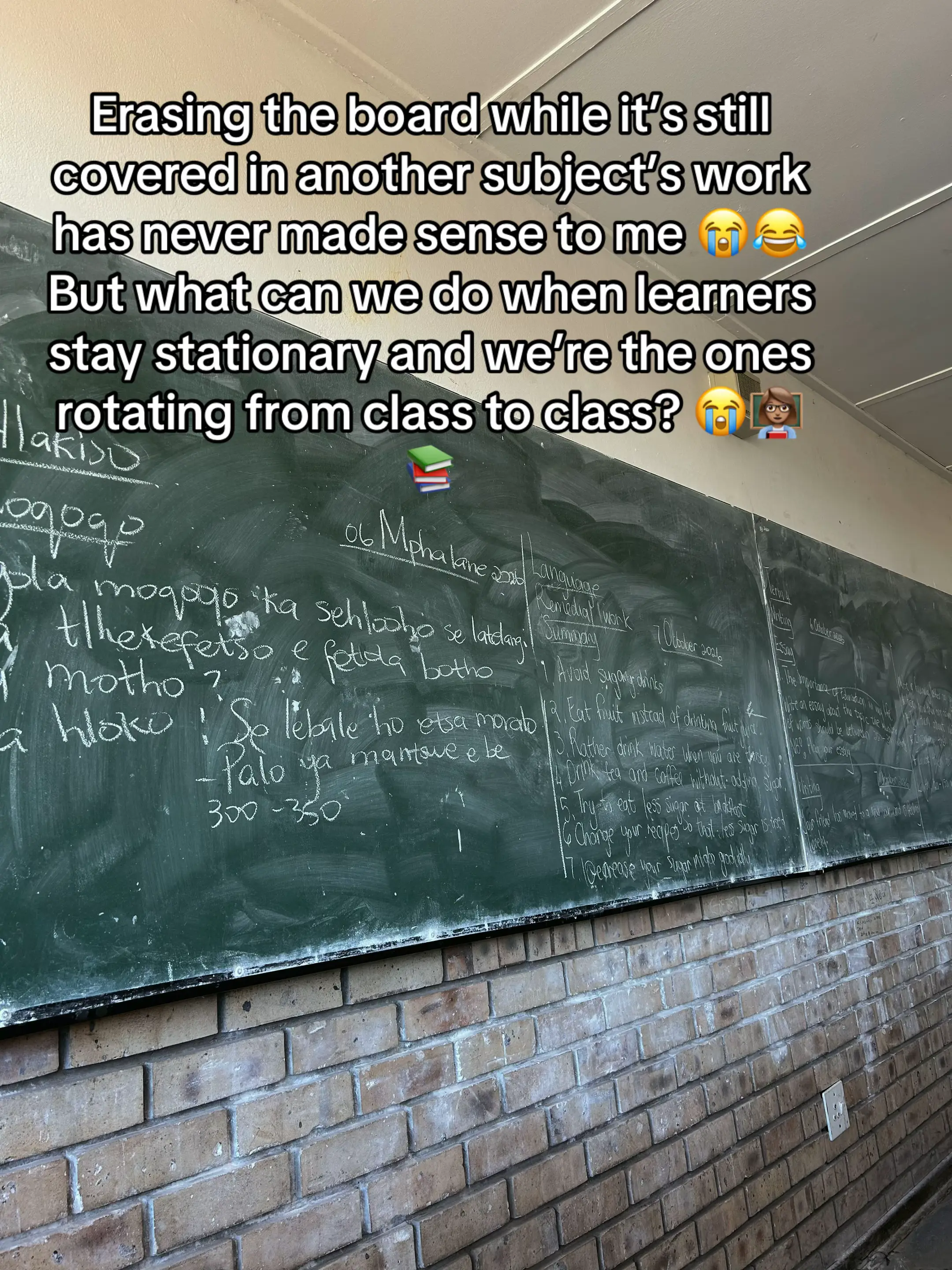 POV: Erasing the board while it’s still covered in another subject’s work has ne