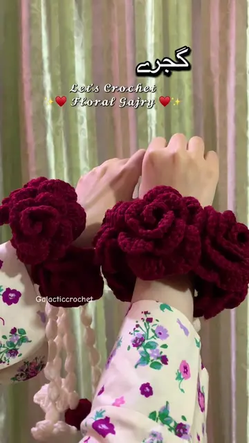 Crochet gajry, but make them forever! 🧶❤️ Handmade floral gajry, carefully croc