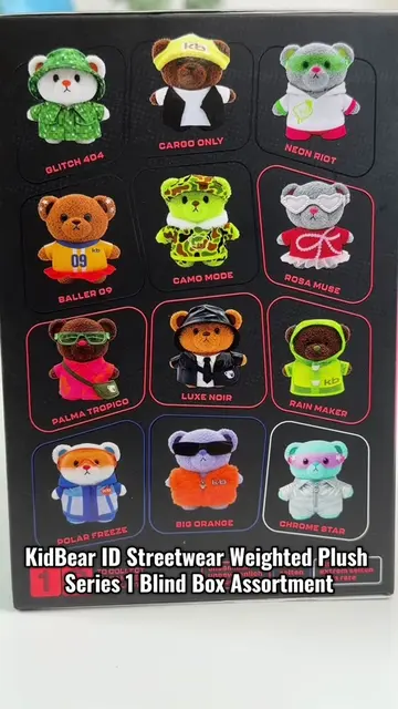 In the KidBear ID Streetwear Weighted Plush Series 1 Blind Box Assortment, a new