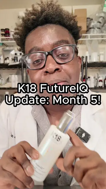 A D | I've been testing @K18 Hair  ‘s newest scalp serum for premature greying, 