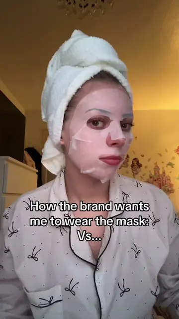How the brand wants me to wear the mask: vs how I actually wear the mask... #fac