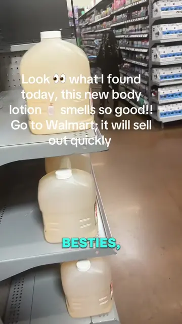Look 👀 what I found at Walmart today this body lotion smells so good wow 😮 run