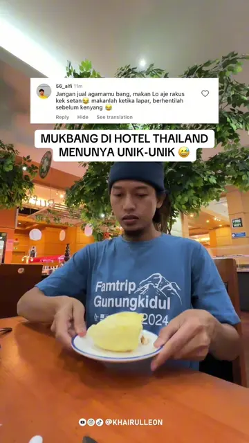 Mukbang di Thailand, nyobain makan di hotel yang terkenal dengan hotel tertinggi