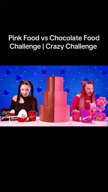 Pink Food vs Chocolate Food Challenge | Crazy Challenge #dollhousechallenge #mak