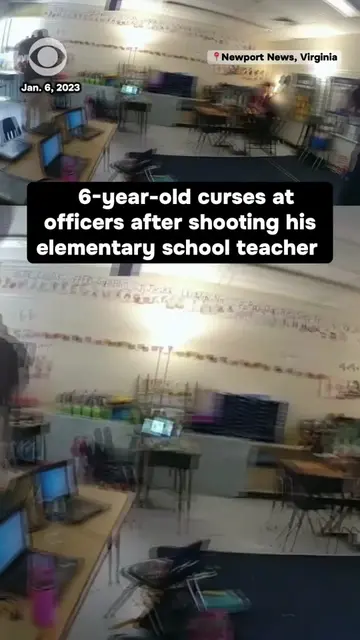 Newly released body camera footage shows a 6-year-old student accused of shootin