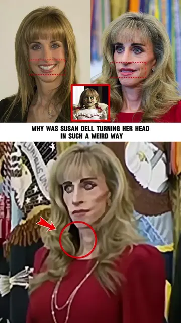 Why was Susan Dell turning her head in such a weird way#susandell #celebritynews