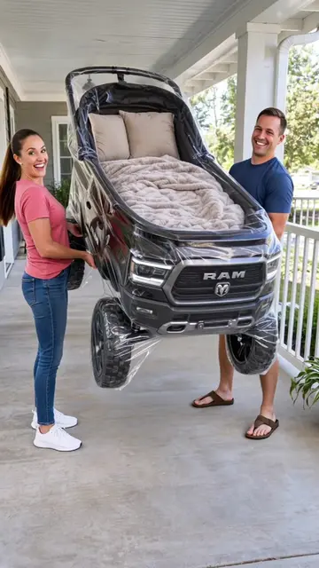 Level up your outdoor fun with a pickup truck stroller for adults! 😎