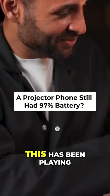 This phone lasted 2 hours of video & still has 97% battery! The projector and ca