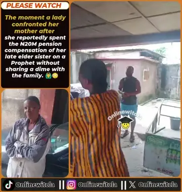 The moment a lady confronted her mother after she reportedly spent the N20M pens