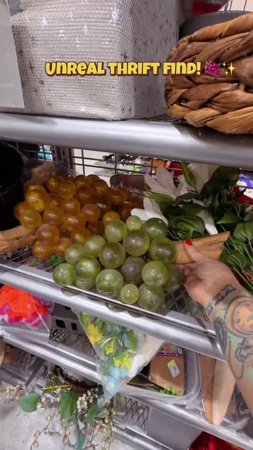 LUCITE GRAPES AT THE THRIFT?! 🍇✨ I will never get over this! $20 each and they 