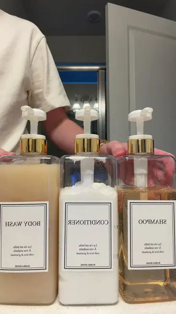 Something about the pours is so satisfying #CleanTok #bathroomrestock #satisfyin