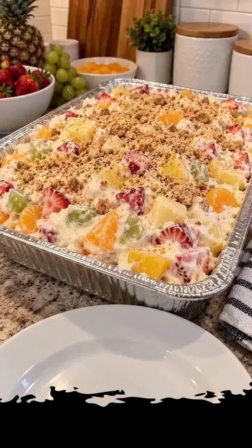 HAWAIIAN CHEESECAKE 🍍 THIS IS ONE FRUIT SALAD THAT ALWAYS HAS PEOPLE COMING BAC