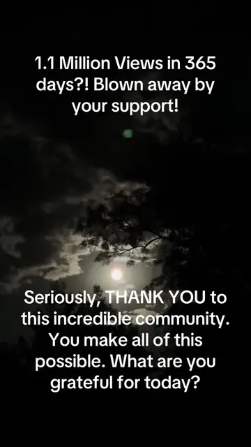 1.1 Million Views in 365 days?! Blown away by your support! Seriously, THANK YOU