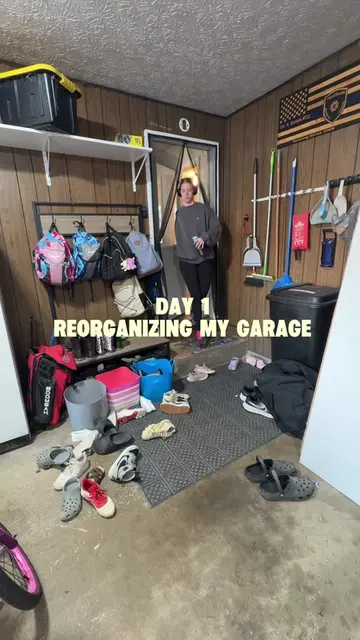 I can’t believe I got that all done on day one. 😅 #garagecleanout 