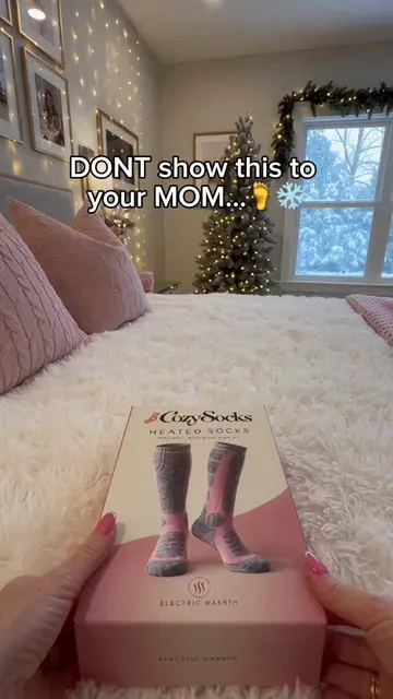 Comment “mom” if you’d buy a pair 🧦🔥#winter #coldfeet #socks #comfort #cozy Th
