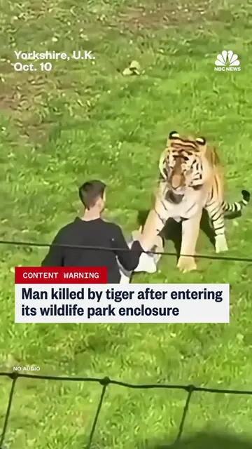 A man died after he entered the tiger enclosure at a wildlife park in northern E