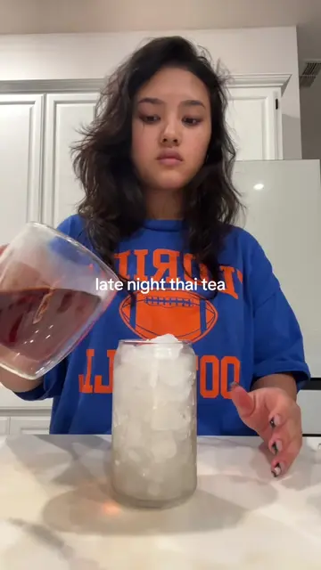 maybe the spill can be poetic #thaitea #latenight #drink 