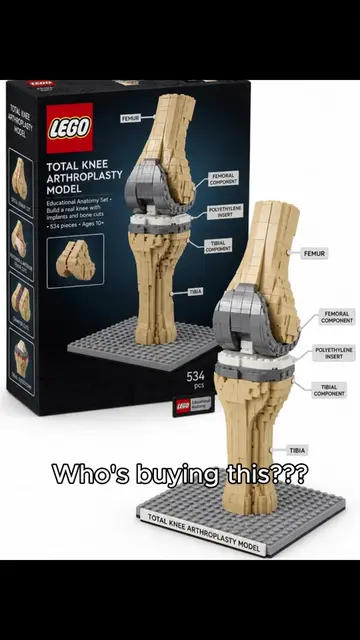 LEGO’s new Total Knee Arthroplasty set! Who is buying this?🦵😂 Somewhere, a Zim