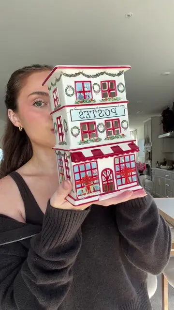 full overview of the @Anthropologie ceramic christmas village including all the 