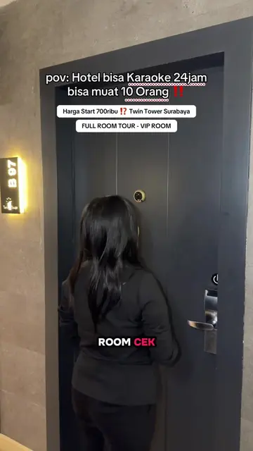 FULL ROOM TOUR VIP Room di Twin Tower Hotel Surabaya 🥰 BISA KARAOKE 24 jam ✨ Bo