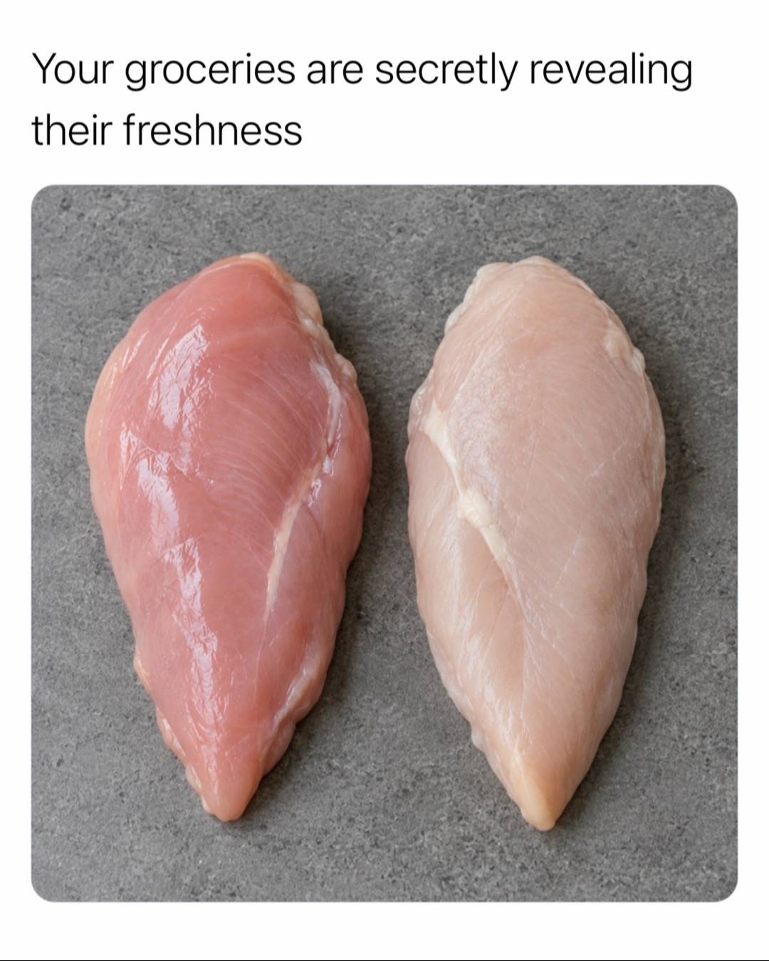The appearance of your groceries can change before you cook them. Exposure to ox