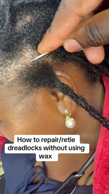 How to repair/retie dreadlocks without using wax #tutorial #dreadlocks #repair #
