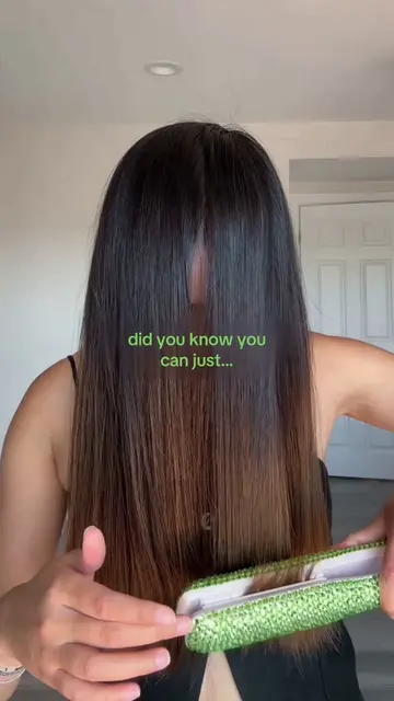 Upside down straightener curling hair hack! 🫢 thought it was gonna be a flop bu