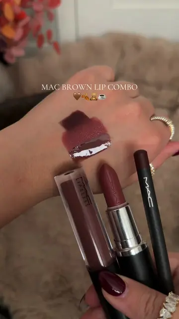 mac brown lip combo for fall ✨😍 #maccosmetics #falllipcombo #lipcombo #brownlip