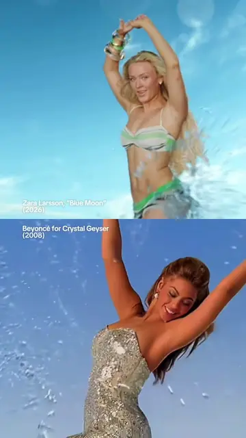 Zara Larsson references Beyoncé’s viral water commercial in the new Blue Moon mu