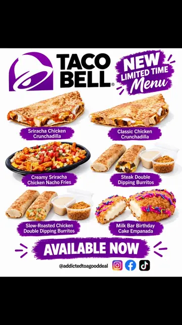 🔔🌮 NEW at Taco Bell! 🔥💜 Taco Bell is bringing the flavor with some delicious