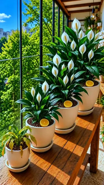 Can Lemon Revive a Peace Lily? 🍋🌿 A weak Peace Lily, one lemon slice, and one 