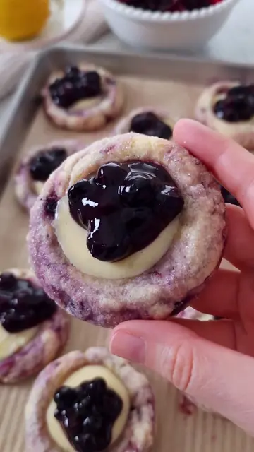 Blueberry Cheesecake Gluten-Free cookies 🍪  #recipes #viral #FoodTok #cook #fyp