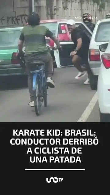 Una discusión de #tránsito terminó con un ciclista derribado de una patada en #B