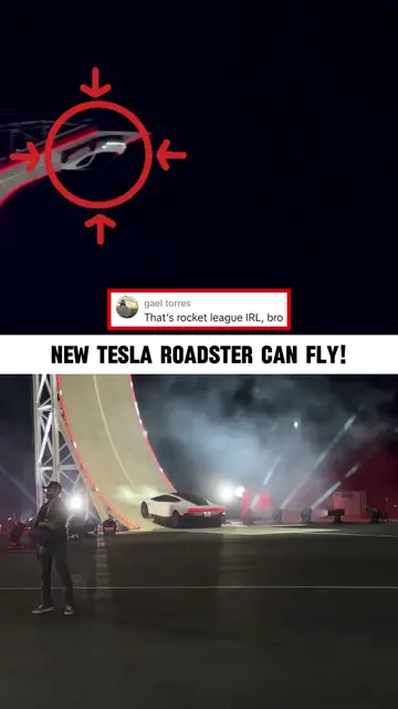 New Tesla Roadster Can Fly! #tesla #teslaroadster #spacex #cartok 